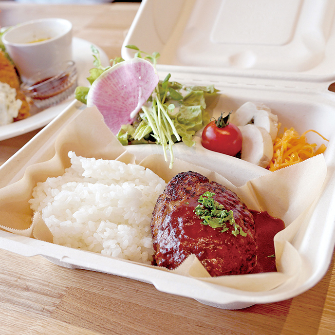 テイクアウトのハンバーグ弁当(1,000円)