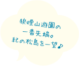 狼煙山遊園の一番先端。紀の松島を一望♪