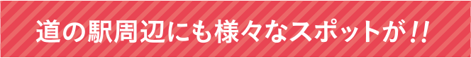 道の駅周辺にも様々なスポットが！！