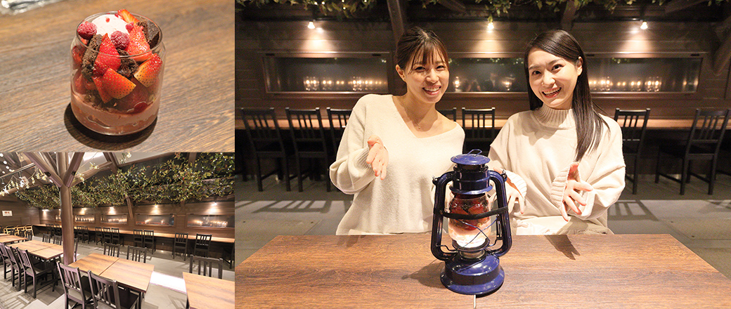 箱館山の一角にある、ランプの灯りに包まれたロマンティックな空間。